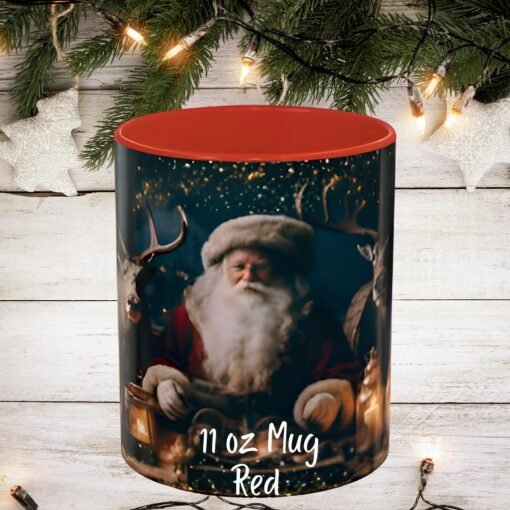 Christmas Cheer in Every Sip Santa and Reindeer Festive Coffee Mug - Image 2
