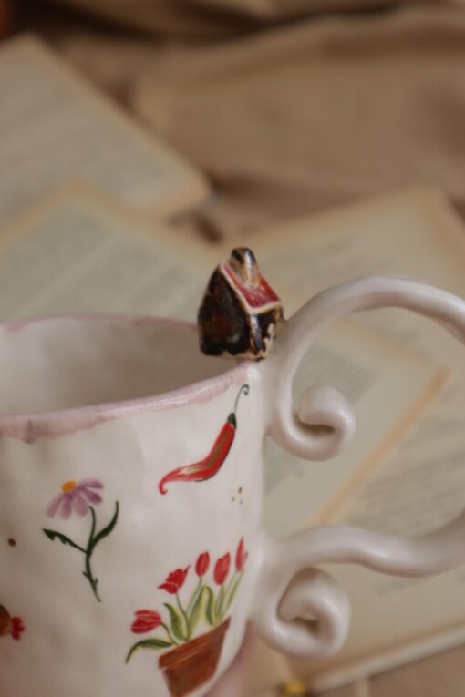 Handmade Ceramic Mug with Village Scene A Touch of Rustic Charm for Your Morning Brew - Image 5