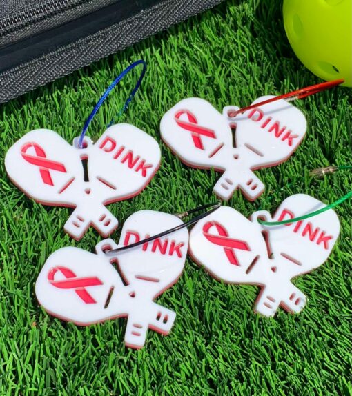 Pickleball 4-Pack Bag Tags Support Breast Cancer Awareness with Style - Image 5