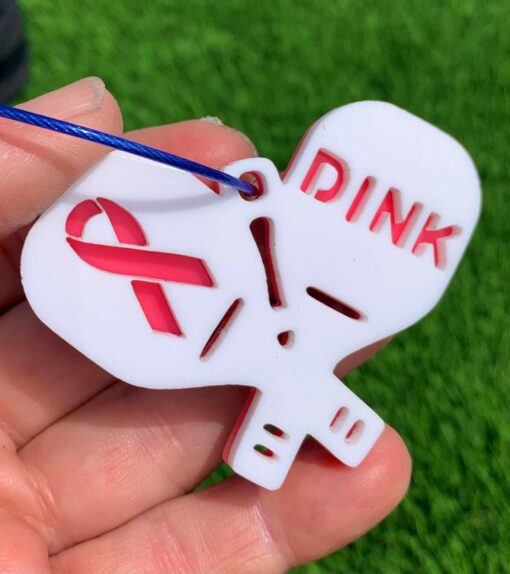 Pickleball 4-Pack Bag Tags Support Breast Cancer Awareness with Style - Image 3