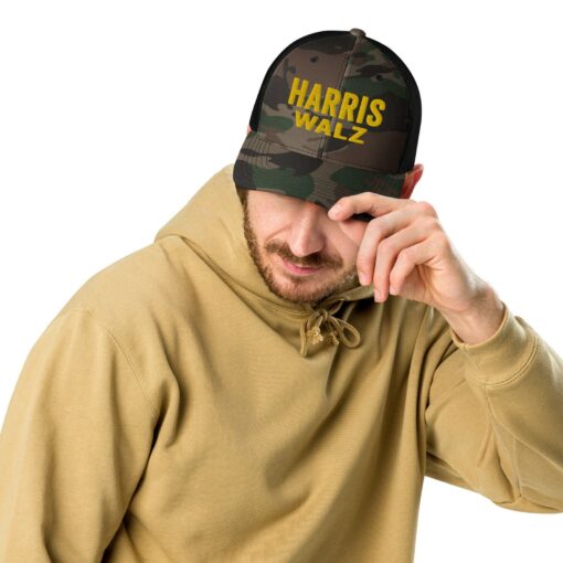 Harris Walz Camo Hat Show Your Support for Madam President and Tim Walz - Image 5