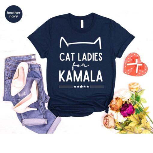 Empower the Future Cat Ladies for Kamala Harris 2024 Youth T-Shirt - Image 3