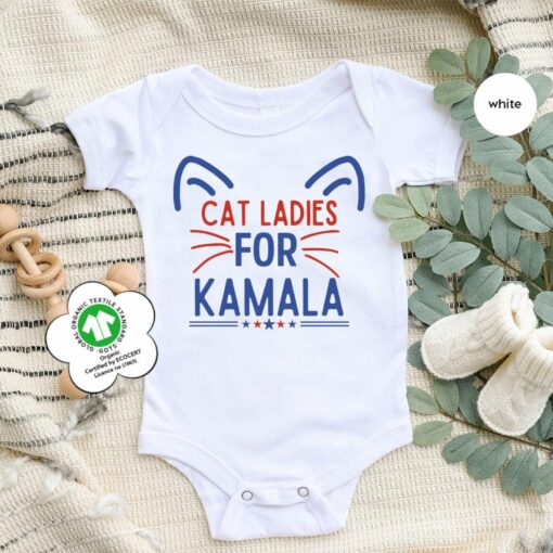 Empower the Future Cat Ladies for Kamala Kids Shirt, Inspiring Young Leaders - Image 4