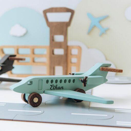 Personalized Wooden Planes for Baby Boys Unique Birthday, Christmas, and Montessori Gifts for 1-3 Year Olds - Image 5