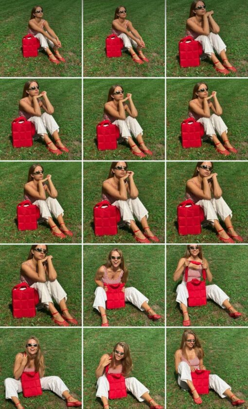 Quilted PILLOW PUFFER Laptop Bag The Essential MacBook Carrier in Vibrant Red - Image 5