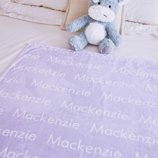 Personalized Minky Blanket Embroidered Name, Perfect Baby Gift for Girls, Cozy Nursery Decor, Unique Christmas Present - Image 2