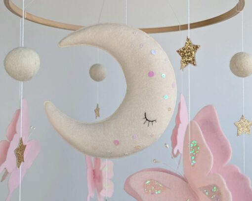 Enchanted Butterfly Haven A Serene Mobile for Baby's Dreams - Image 4