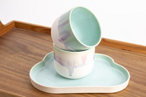 Cloud-Cuddling Breakfast Set Elevate Your Mornings with Artisan Pottery - Image 2