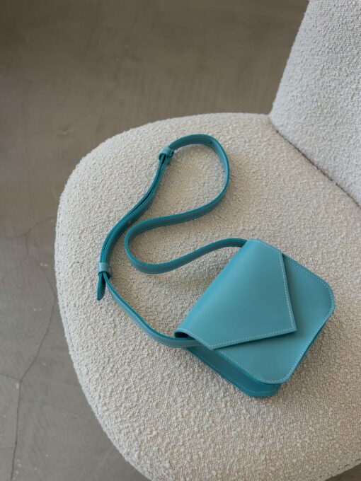 Azure Allure The Perfect Everyday Companion - Mini Leather Crossbody Purse - Image 6