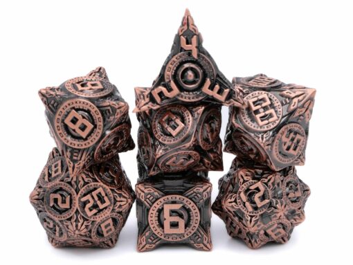 Nuclear Reactor Metal DnD Dice Set Illuminate Your Gaming with Radioactive Glow - Image 2