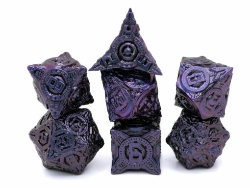 Nuclear Reactor Metal DnD Dice Set Illuminate Your Gaming with Radioactive Glow - Image 3