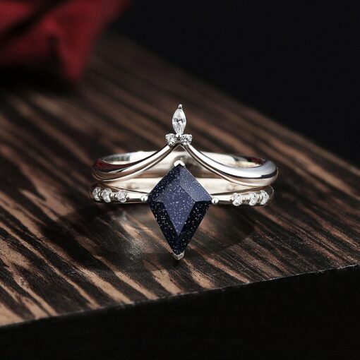 Celestial Embrace Orion Nebula Ring Set - A Starry Night for Your Eternal Bond - Image 5