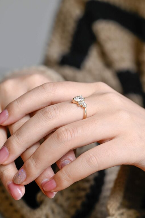 IGI Certified Marquise Lab-Grown Diamond Engagement Ring A Promise of Brilliance and Ethical Luxury - Image 2