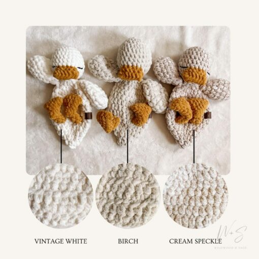 Cuddle Up with Our Enchanting Duck Lovey A Custom Crochet Snuggler for Your Little One - Image 3