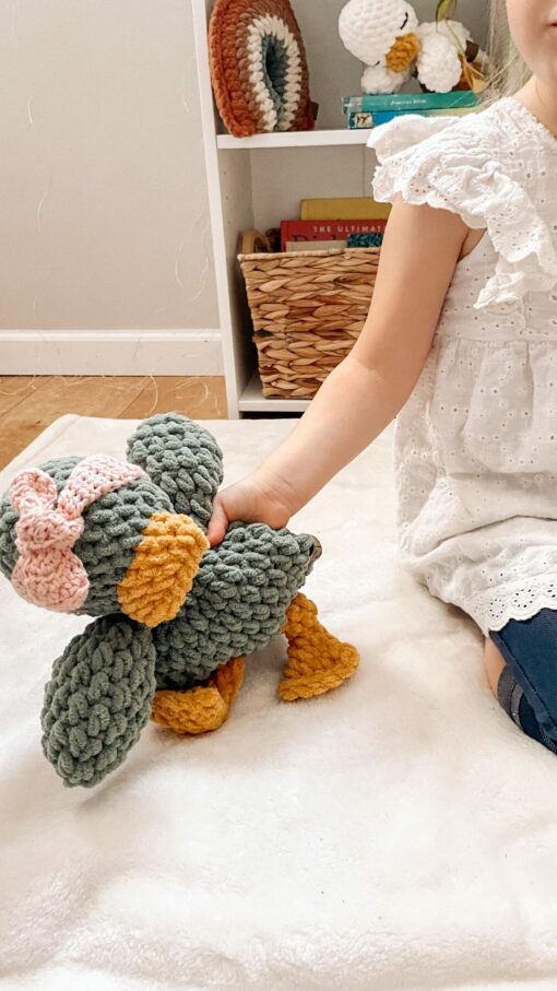 Cuddle Up with Our Enchanting Duck Lovey A Custom Crochet Snuggler for Your Little One - Image 2