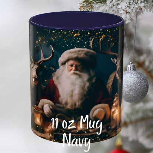 Christmas Cheer in Every Sip Santa and Reindeer Festive Coffee Mug - Image 4