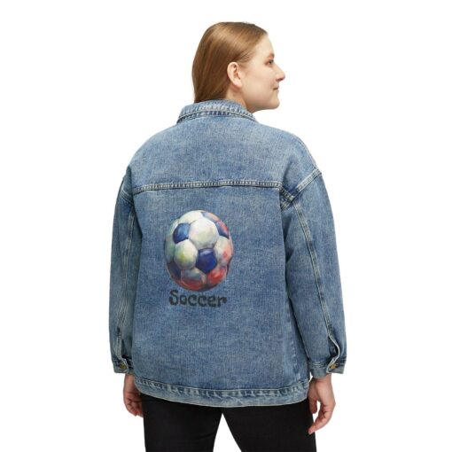 Soccer-Themed Denim Jacket Elevate Your Style, Unleash Your Passion - Image 4
