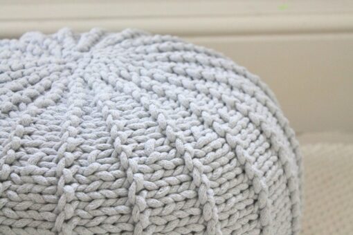 Cozy Knitted Footstool A Scandinavian Haven for Your Little One's Room - Image 2