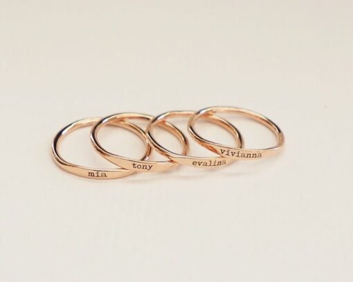 Personalized Delicate Name Ring A Cherished Keepsake for Bridesmaids, Mothers, and Loved Ones