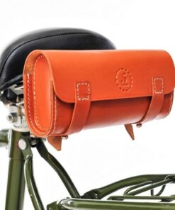 Premium Leather Bike Bag Saddlebag, Handlebar Bag, Pannier, and Cyclist Gift