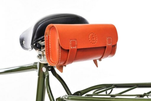 Premium Leather Bike Bag Saddlebag, Handlebar Bag, Pannier, and Cyclist Gift