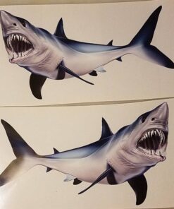 Mako Shark Decal Unleash the Predator on Your Boat