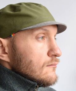 Khaki Cycling Cap Army Style with a Twist for Him (Extra Small Sizes Available)