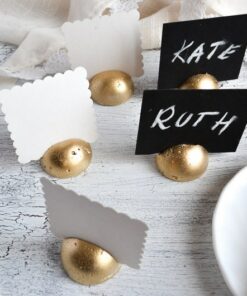 Geometric Gold Wedding Table Place Card Holder Elevate Your Reception Decor