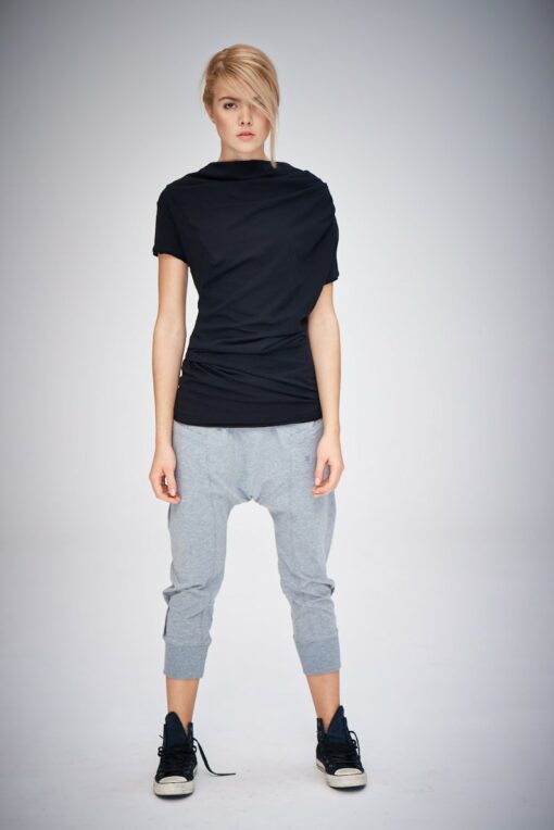 AryaSense TDRK14BLK Elevate Your Style with Our Casual Black Top, Perfect for Summer and Urban Chic