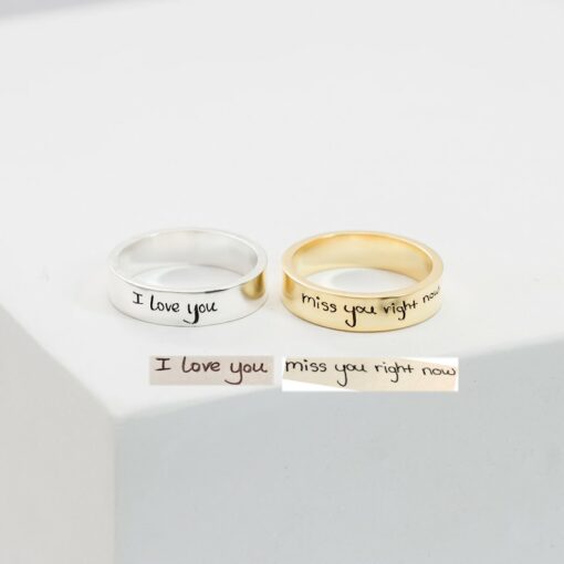 Engrave Your Cherished Memories Personalized Handwriting Ring for Eternal Bonds