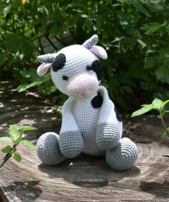 Cuddle-Worthy Milk Cow Crochet Plushie Your Farm-Fresh Friend in Custom Colors