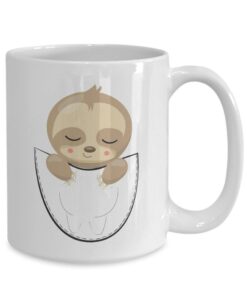 Slothful Slumber Snuggle Up with PixiDoodle's Caffeinated Nap Mug