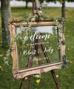 Personalized Wedding Welcome Sign Decal Celebrate Your Special Day with Style