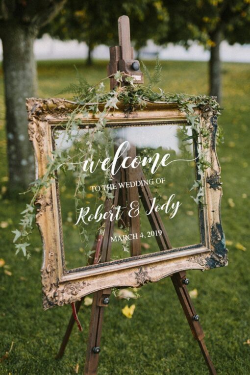 Personalized Wedding Welcome Sign Decal Celebrate Your Special Day with Style