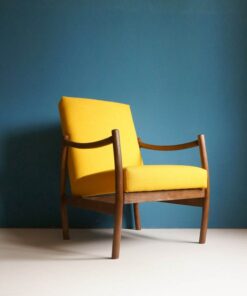 Vintage Mustard Mid-Century Modern Armchair Restored Charm for Your Abode