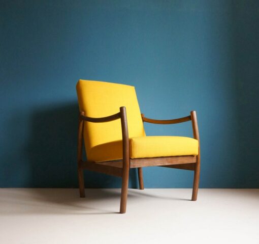 Vintage Mustard Mid-Century Modern Armchair Restored Charm for Your Abode