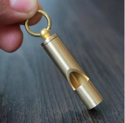 The Ultimate Survival Whistle Earsplitting Brass, Unwavering Reliability, Lifetime Guarantee