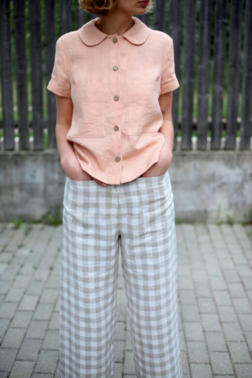 Apricot Hues Elevate Your Style with Linen Short Sleeve Shirts from OFFON CLOTHING