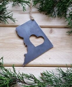 DC Metal State Heart Christmas Tree Ornament A Festive Holiday Keepsake from the District of Columbia