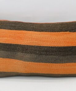 Striking Orange Kilim Pillow Covers Add a Touch of Turkish Charm to Your Home
