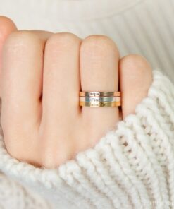 Personalized Stacking Ring Create a Unique Statement with Your Custom Message