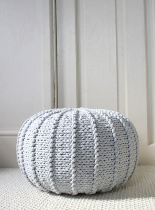 Cozy Knitted Footstool A Scandinavian Haven for Your Little One's Room