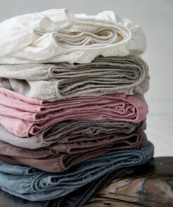 Luxurious Stone Washed Linen Fitted Bed Sheet A Mother's Day Gift of Comfort and Style