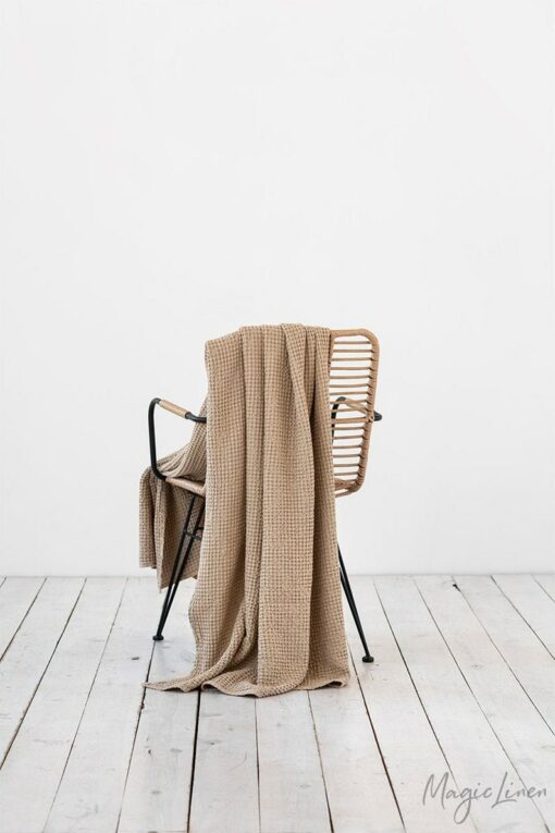 Indulge in Comfort Waffle-Weave Linen Throw for Sofa and Home Decor