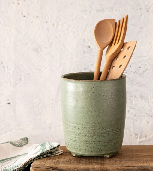 Enchanting Emerald Haven Your Culinary Oasis with Ceramic Utensils