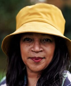 Waterproof Mustard Yellow Bucket Hat Packable, Lightweight Rain Hat for Women