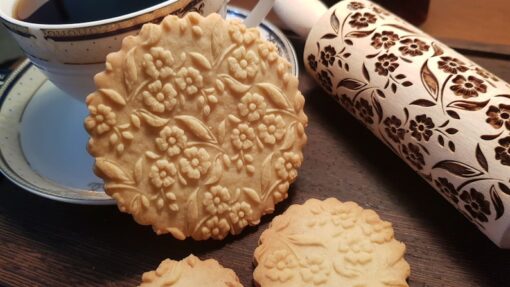 Engraved Rolling Pin Elevate Your Baking with Custom Embossed Patterns