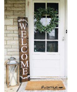 Rustic Vertical Welcome Sign Elevate Your Entryway with Timeless Charm