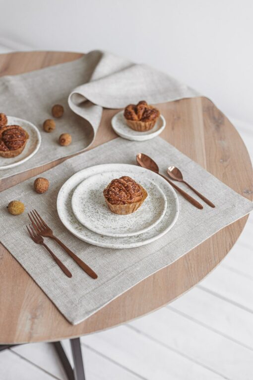 Rustic Farmhouse Linen Placemats Elevate Your Dining Experience with Natural Elegance