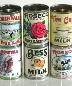 Vintage Tin Can Replicas Rustic Charm for Weddings, Cafes, and Home Decor